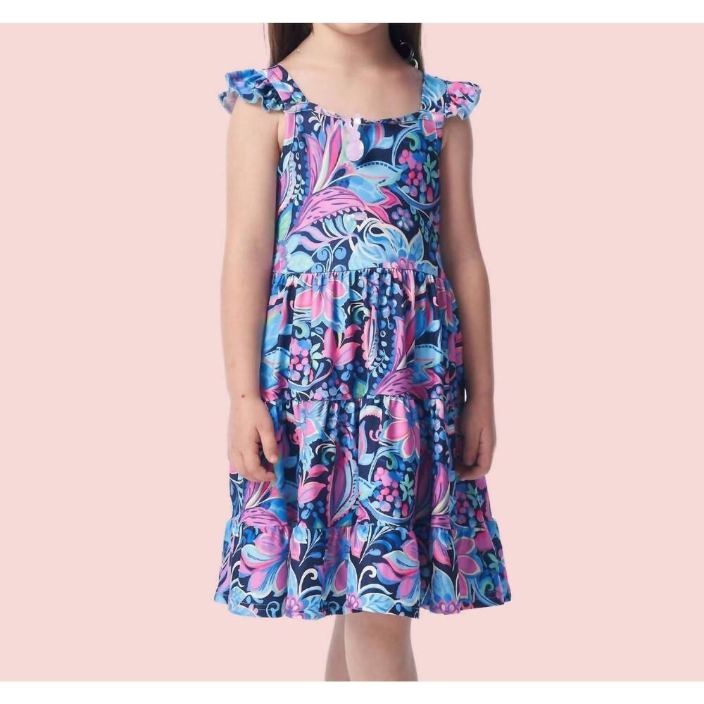 NEW PETE + LUCY lovely lilly dress in navy